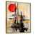 Toile avec cadre flottant or