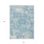 Tapis extérieur lavable abstrait bleu ciel et bleu denim 10 pi x 14 pi