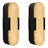 3.5 In. Matte Black LED Wall Sconce With Marble Shade (Set of 2)-25193950