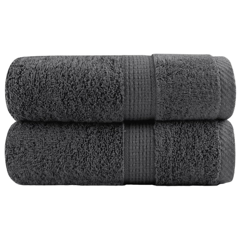 Premium Bath Towels SOLUND 2Pcs 600Gsm, Hand Towels - 2 Pack, Anthracite