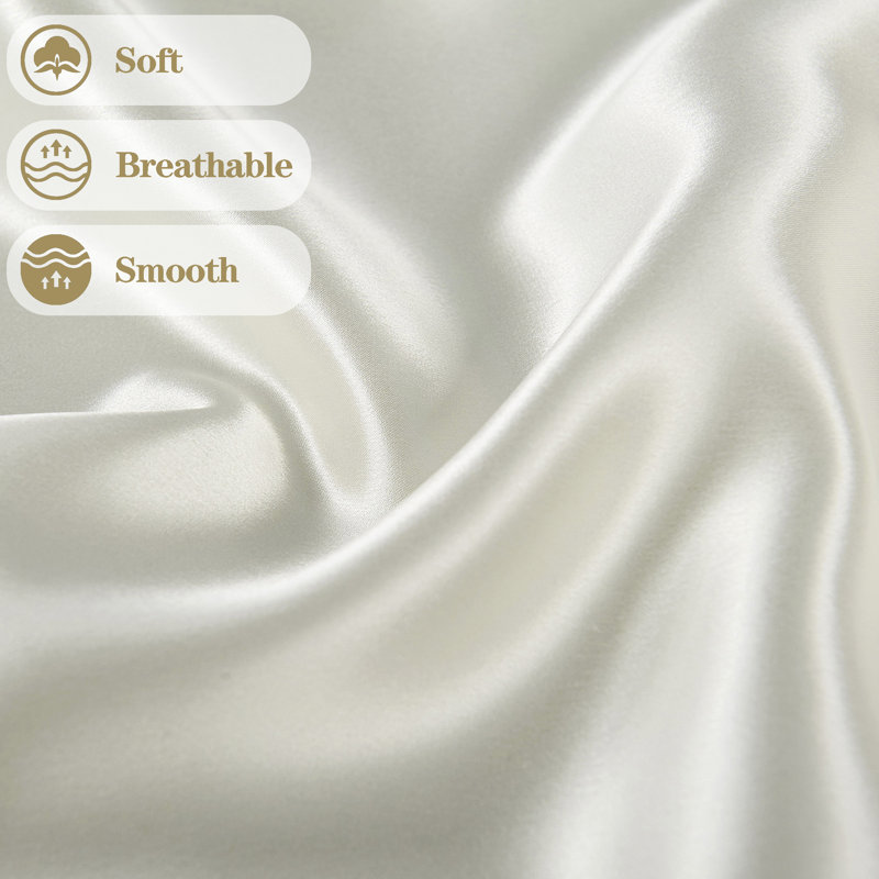 Silk Hand Woven Pillow Case, King Pillowcase, Cream White