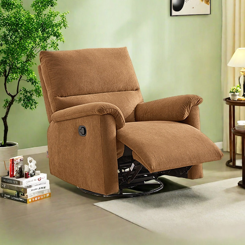 Canapé simple inclinable ergonomique fonctionnel en chenille, Brun