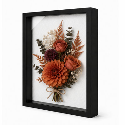 Cadre photo Shadow Box avec panneau de feutre blanc et punaises