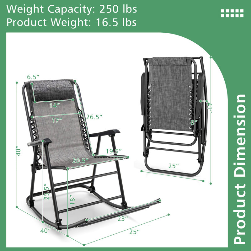 Fauteuil inclinable zéro gravité Telfair, Gris