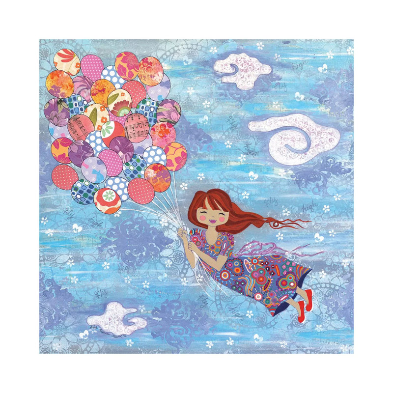 Fly High I by Lisa Frances Judd - Wrapped Canvas Painting, 30.48 cm H x 30.48 cm W