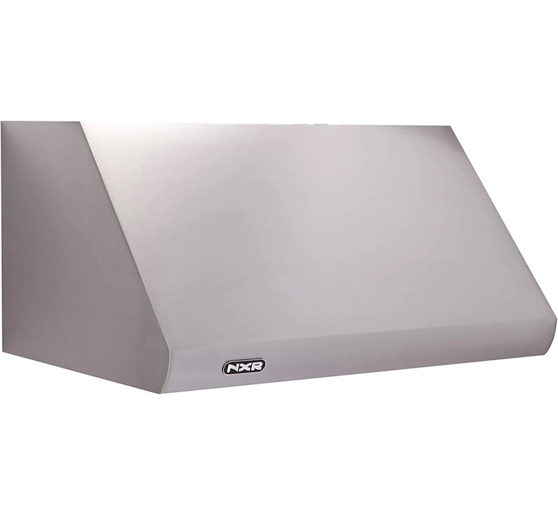 Ensemble de cuisine 2 pièces avec cuisinière à gaz autoportante 48 po 7,2 pi³ au propane liquide avec plaque chauffante et hotte