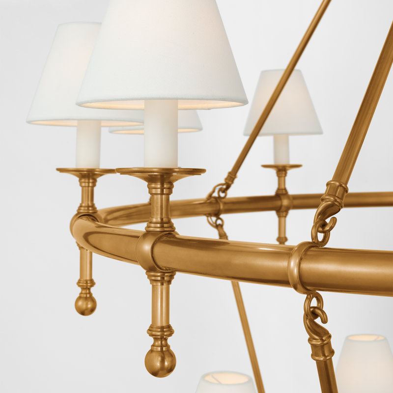 Classic 20 - Light Chandelier, Antique-Burnished Brass