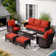Nadilee Premium All-Weather Wicker - Person Patio Conversation Sets with Cushions