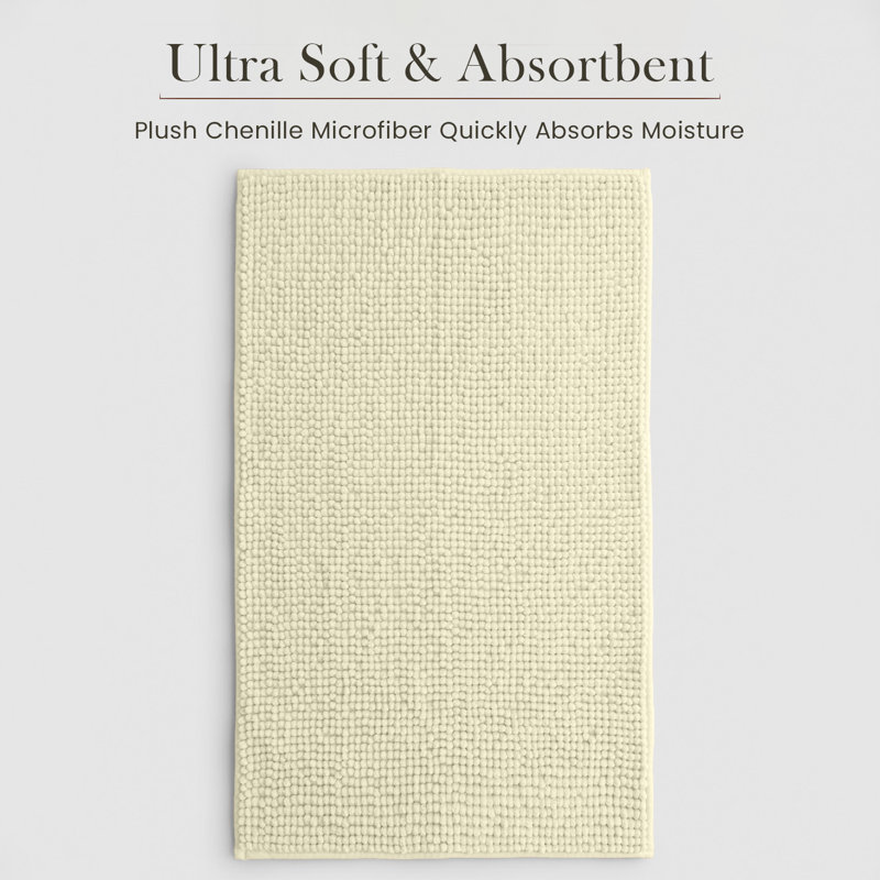Taigen Non-Slip Indoor Door Mat, Cream, 40x60cm
