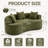  Boneless 67" Curved Loveseat For Small Spaces, White Curved Couches For Living Room, Compression Sofa In A Box With 3 Pillows, Small Couch For Bedroom With Wide Armrest & Memory Foam, No Assembly Required-1182514155