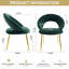 Chaise de salle à manger simple, chaise d'appoint avec dossier incurvé et pieds en métal-349973167