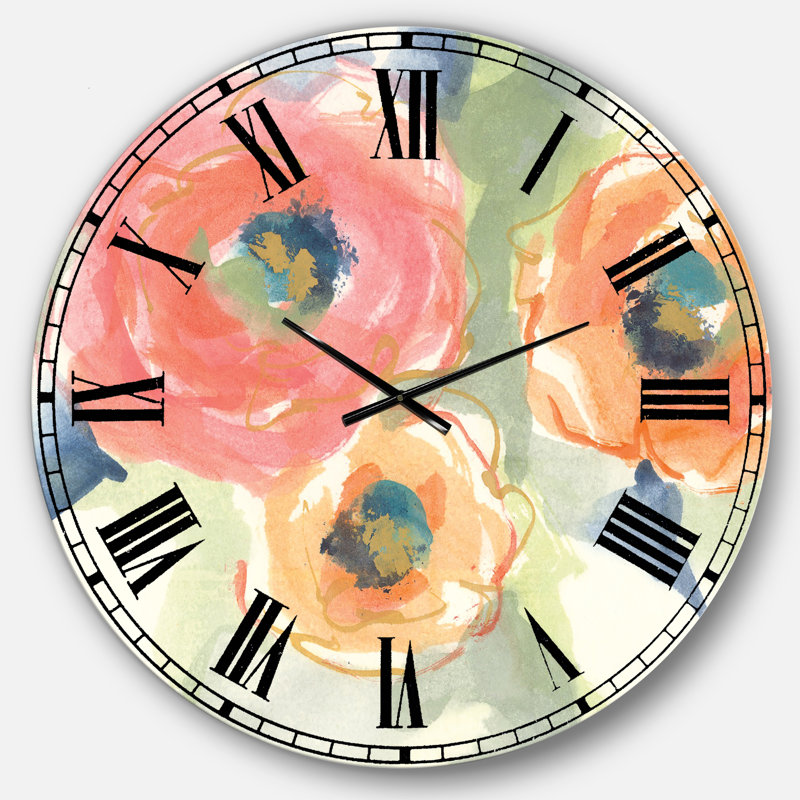 Multicolore Buttercup II - Horloge murale traditionnelle, Grand