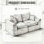 Canapé modulaire modulaire Cloud Couch, canapé moderne Comfy Cloud, 2 places avec housses de coussin Mobilier amovible pour le salon, la chambre à coucher, les appartements, les dortoirs, aucun assemblage requis-1087859872