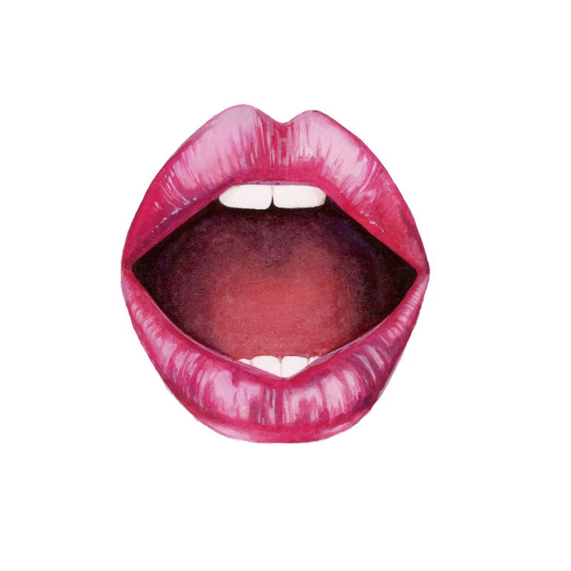 Emotion Lips II by Grace Popp - Wrapped Canvas Print, 30cm H x 30cm W