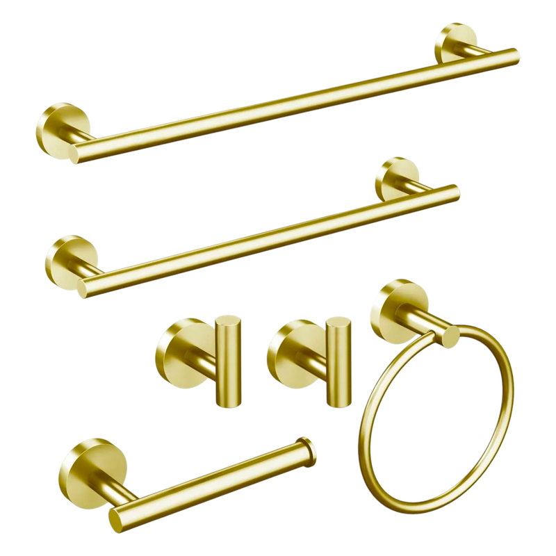 Ensemble de 6 pièces de quincaillerie de salle de bain, Noir mat