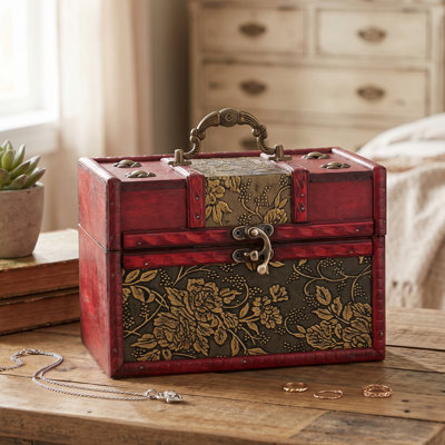 Jewelry Box, Wooden Jewelry Organizer Box, Jewelry Storage Case