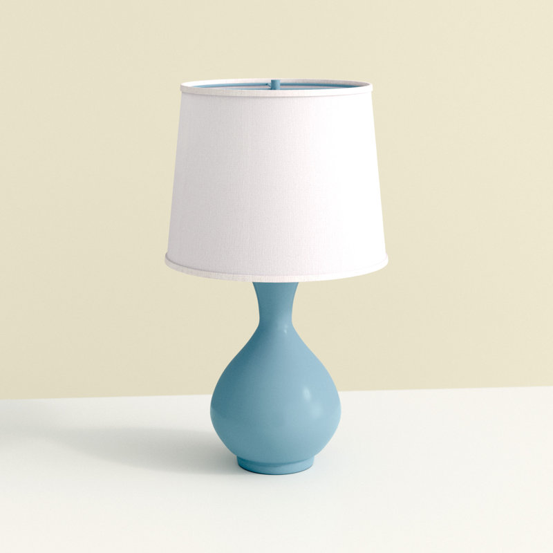 Babitz Ceramic Table Lamp, Light Blue