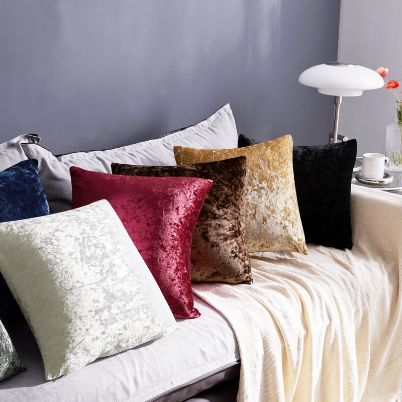 Reversible Pillow Cover, Wine Red, 16" x 16"