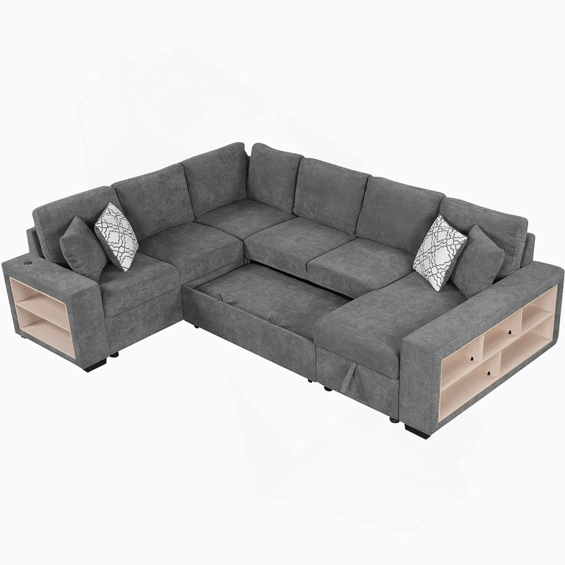 Canapé modulaire confortable en forme de U avec des fonctions polyvalentes pour le salon