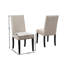Chaises de salle à manger en tissu Biony avec garniture cloutée, ensemble de 2