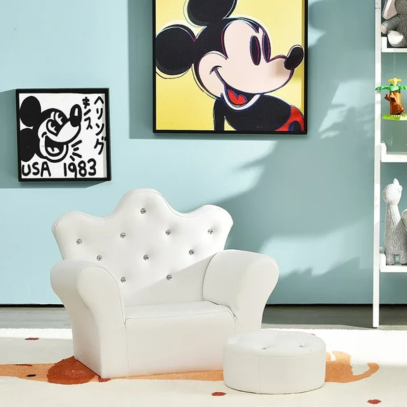 Annie Kids 7'' Foam Chair Chair and Ottoman