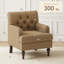 Fauteuil capitonné à pieds hauts avec garniture cloutée et coussin rembourré épais-40170709