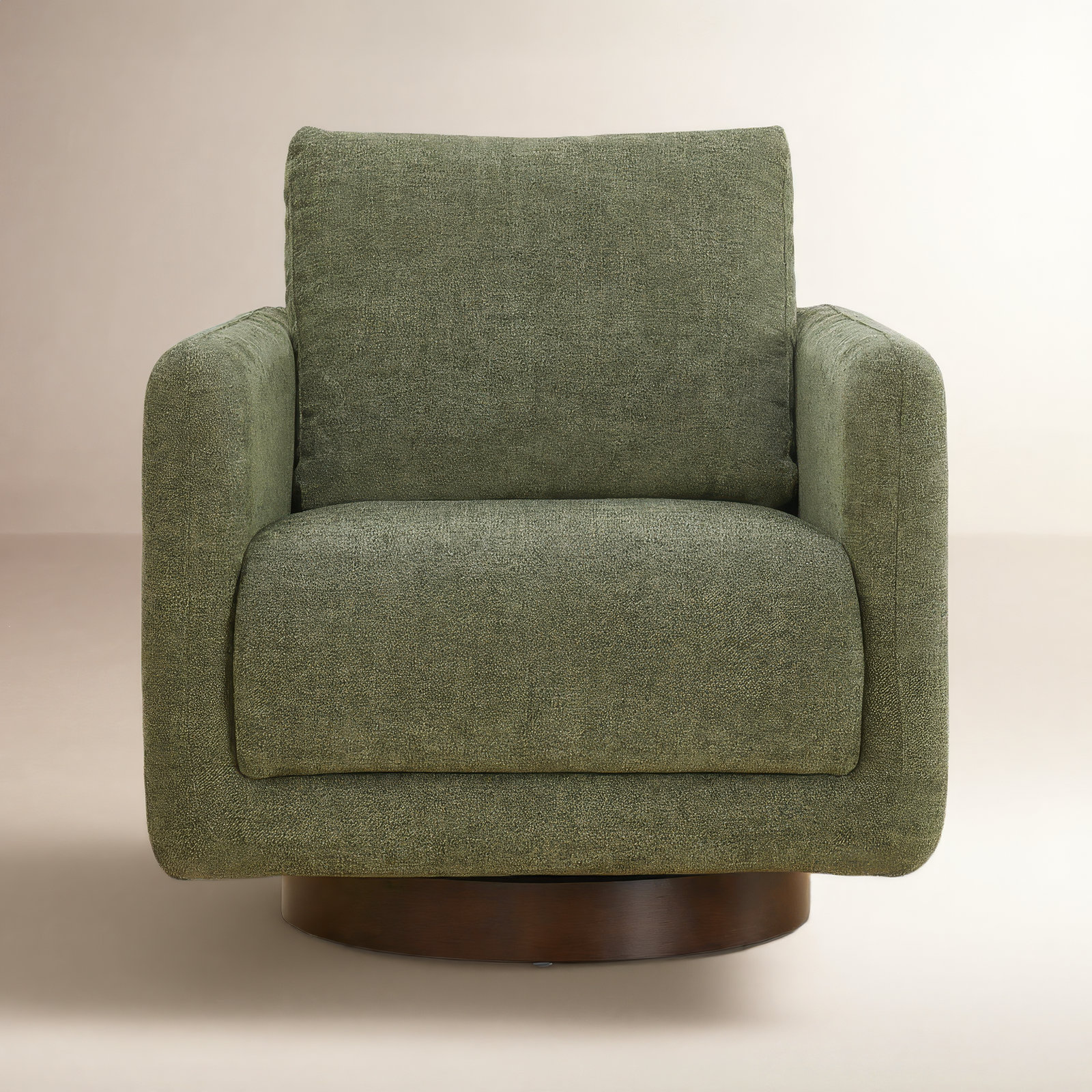 Assiatou Swivel Armchair, Moss Performance Chenille