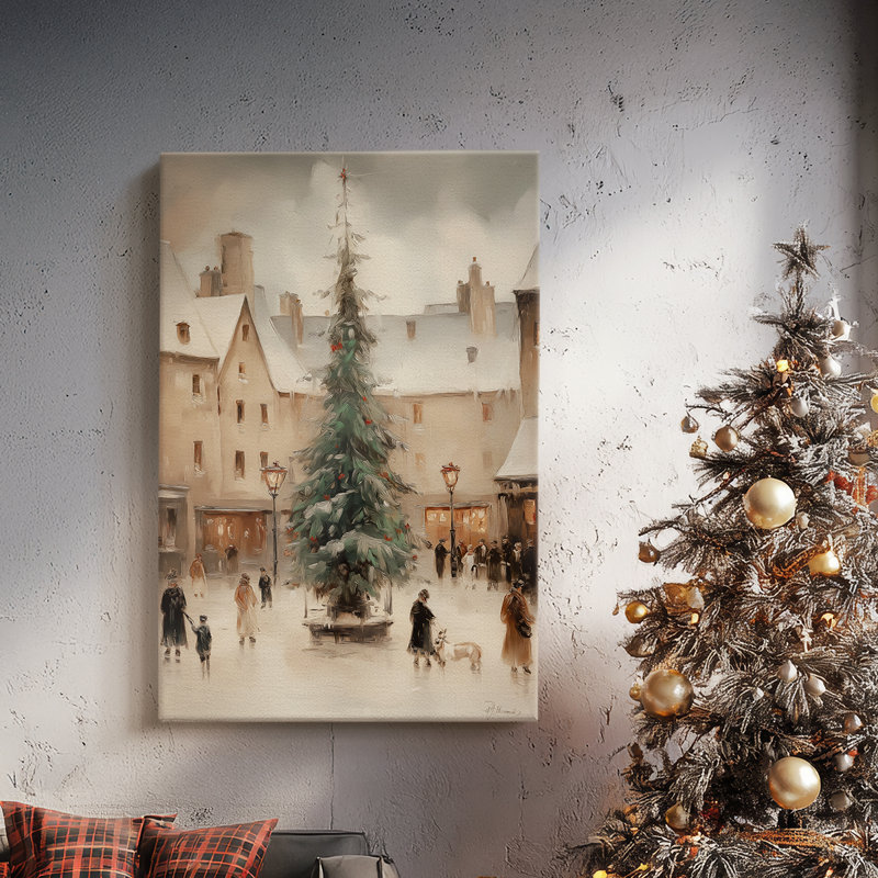 Toile tendue sur toile dorée Carol-Premium Gallery, H 18 po x l 12 po