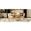 Ensemble de salle à manger vintage 5 pièces comprenant une table et quatre chaises, plateau extensible, fini placage chêne, structure robuste, dossiers ergonomiques, grande capacité de charge, style rétro, avec 4 chaises rembourrées, capacité naturelle et adaptable.