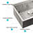 Single Bowl Undermount Workstation Kitchen Sink - 27"X19"X 10" Inch 16 Gauge Stainless Steel Deep Sink