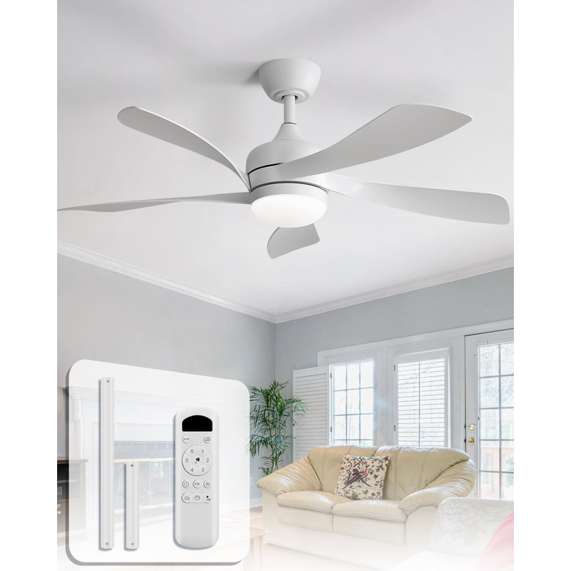 Low White Ceiling Fan