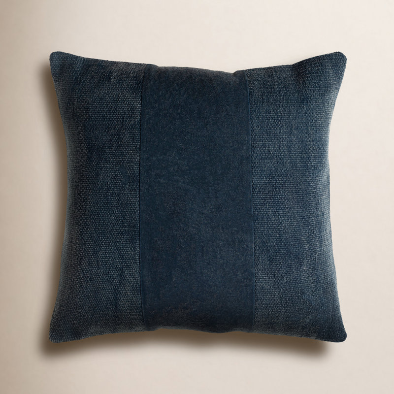 Housse et insert de coussin carré 100% coton Dunbar, Bourre en polyester, 18" x 18", Bleu marine