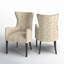 Fauteuil à oreilles capitonné Angelica