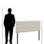 Lit tapissier double Rita avec aspect lin beige, transitionnel, H 47,35 po x l 56,85 po x P 2,87 po