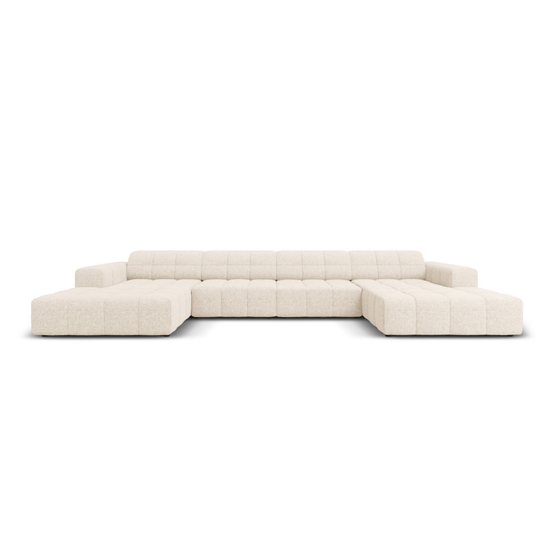 Chicago 6 Seater Corner Sofa, Light Beige