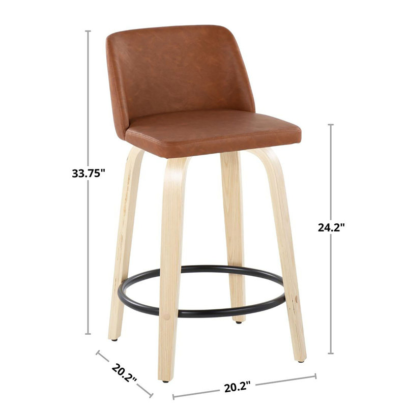 Lakyia Swivel Upholstered Counter Stool