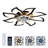 31in Contemporary Flower Shaped Ceiling Fan Low Profile LED Fan Chandelier-1534465667