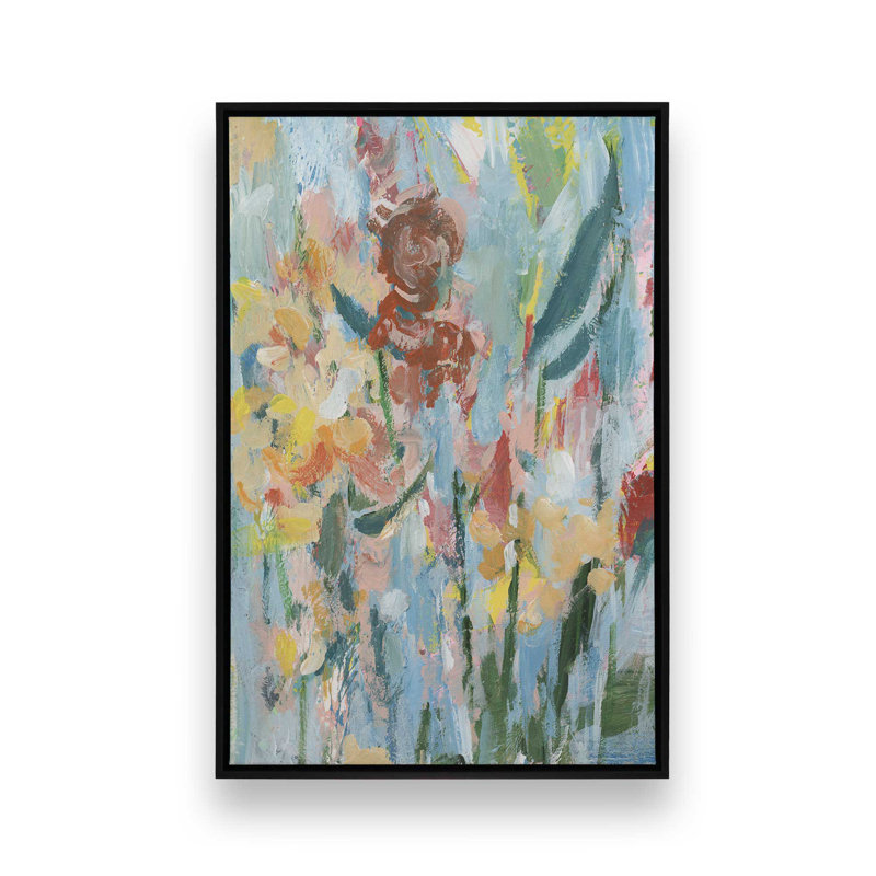 «Impressionist Floral Abstract I» par Ethan Harper, reproduction d'art, H 24 po x l 18 po, Noir