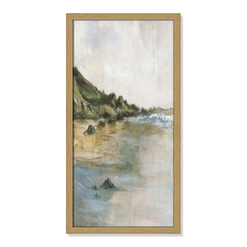 Impression «Tide’s Edge» par Casa Fine Arts, H 25 po x l 13 po x P 0,75 po, Reproduction encadrée sans passe-partout, Naturel