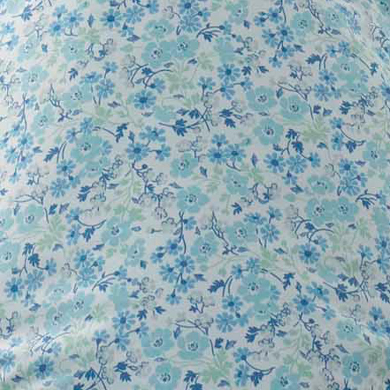 Laura Ashley Jaynie Blue Cotton Duvet Cover Set, King Duvet Cover + 2 Shams