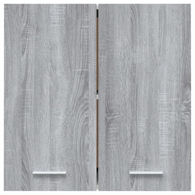 Black Hanging Glass Cabinet 60X31x60 Cm, Grey Sonoma
