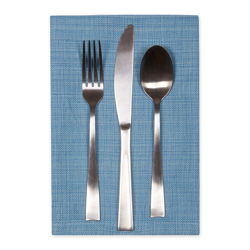 Cotton Blend Square Napkin, Light Blue