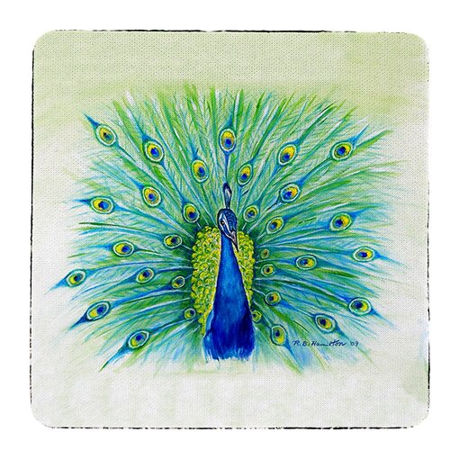 World Menagerie Lamson Peacock Coaster | Wayfair