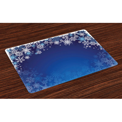 Meansville Christmas Various Snowflakes Placemat