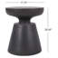 Table d'appoint d'extérieur en béton léger avec demi-plateau, finition cuivre, style minimaliste, table de bout de patio prête à l'emploi, cuivre, look, sans assemblage, facile à entretenir