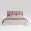 Lit plateforme tapissier en velours avec tête de lit Modern-982473073-982473072