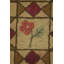 Antique Early 20th Century American Geometric Floral Folk Art Design Small Hooked Rug