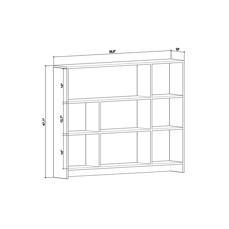 Jayvian Bookcase, White