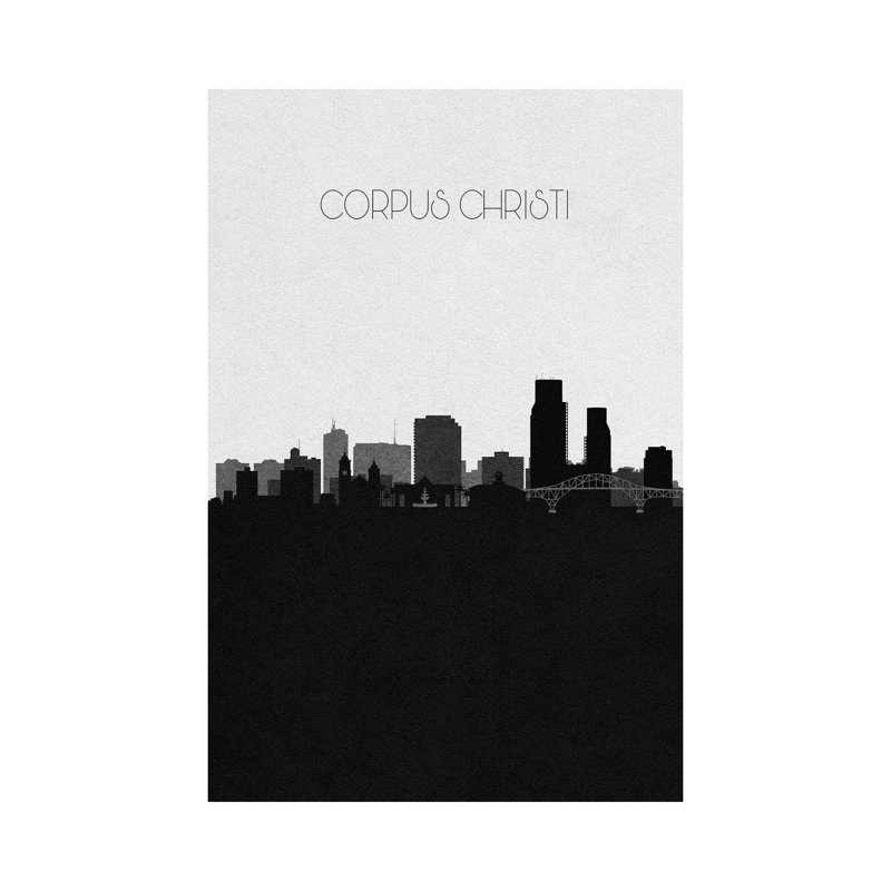 Corpus Christi, Texas City Skyline by Ayse Deniz Akerman - Wrapped Canvas Gallery-Wrapped Canvas Giclée