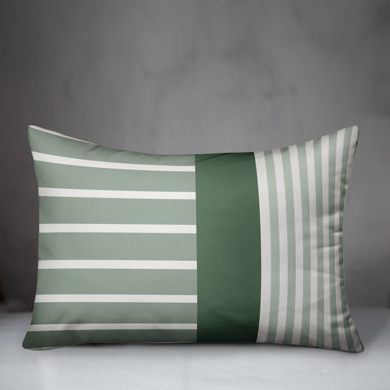 Abstract Outdoor Throw Pillow, Green